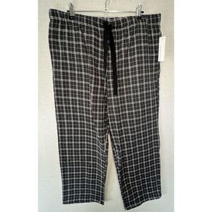 NWT Jaclyn Intimates Grey and White Plaid Soft Lounge/Pajama Pants